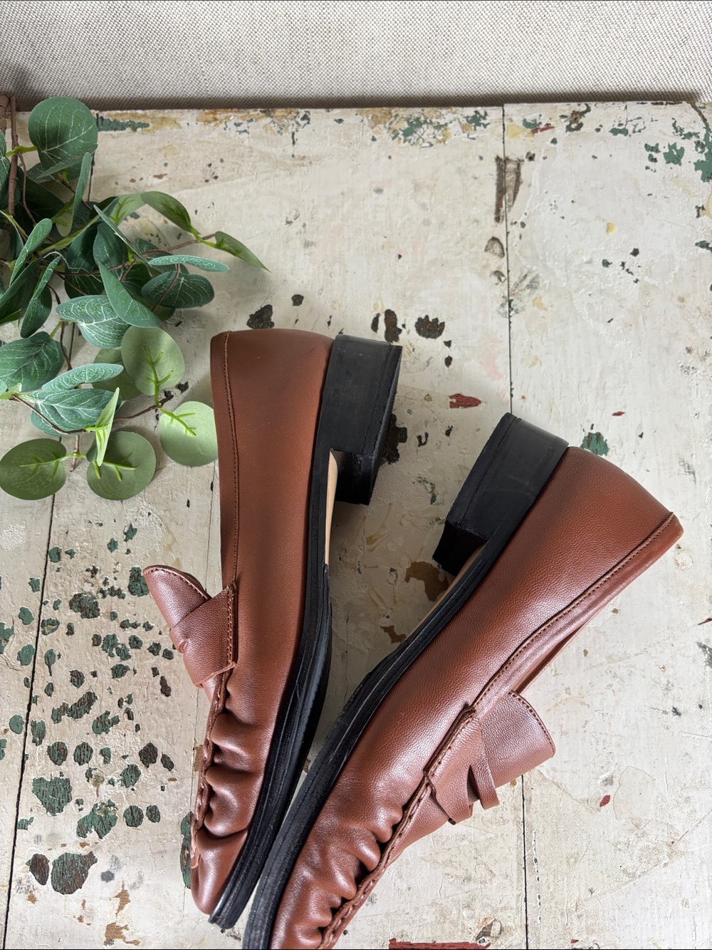 J. Crew >  Classic Leather Penny Loafers in Brown 6 - Picture 5 of 9